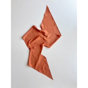 Vintage VERESA by VERA Orange Polyester Crepe 60" x 6.5" Skinny Scarf